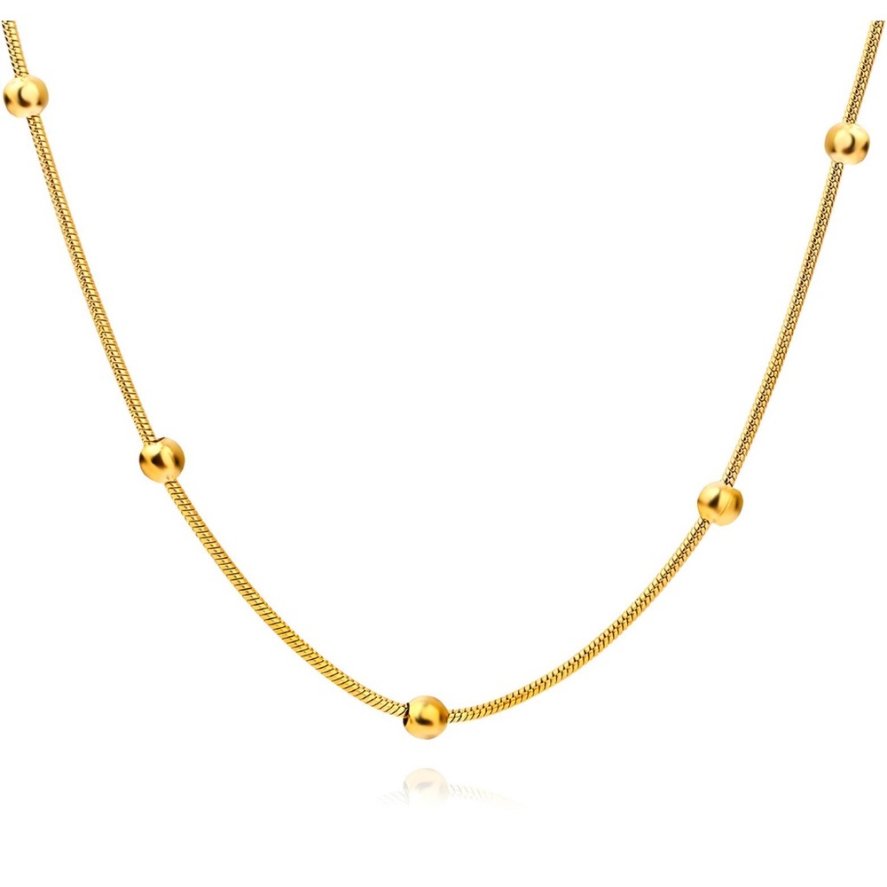 Elegant Gold Beaded Necklace